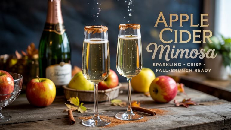 Apple Cider Mimosa 🍎🥂🍂 Crisp, Effervescent, and Perfect for Fall Brunch
