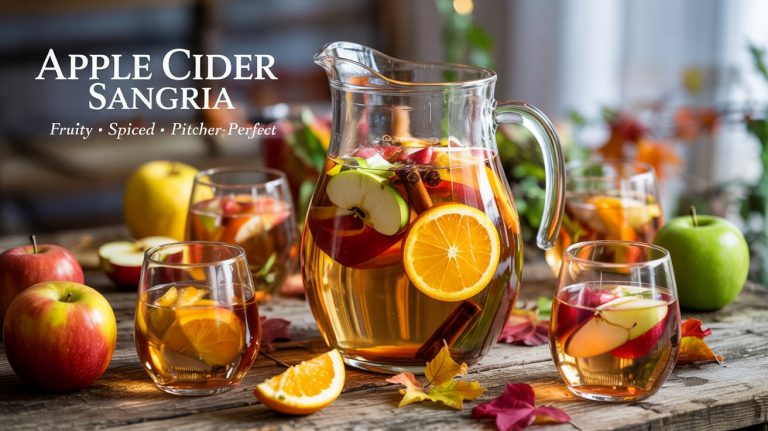 Apple Cider Sangria 🍎🍷🍂 Fruity, Spiced, and Perfect for Fall Gatherings