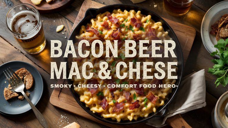 Bacon Beer Mac & Cheese: Smoky, Cheesy, and Spiked with Bold Beer Flavor