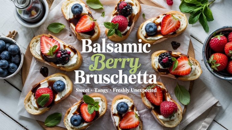 Balsamic Berry Bruschetta 🍓🫐🍞🍯 Sweet, Tangy, and Fresh With Creamy Cheese and Juicy Berries on Crisp Toast