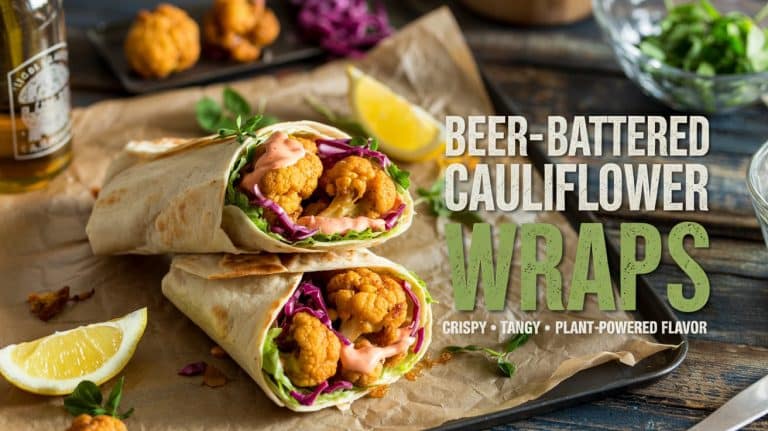 Beer-Battered Cauliflower Wraps: Crispy, Bold, and Wrapped With Golden Beer Crunch