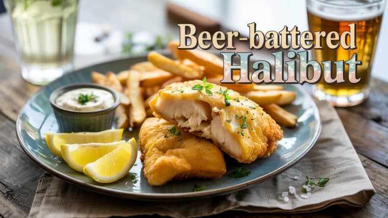 Beer-Battered Halibut: Flaky, Crisp, and Fried in Golden Beer Crunch