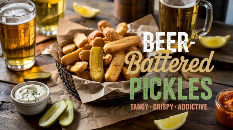 Beer-Battered Pickles: Tangy, Crispy, and Fried in Golden Beer Crunch