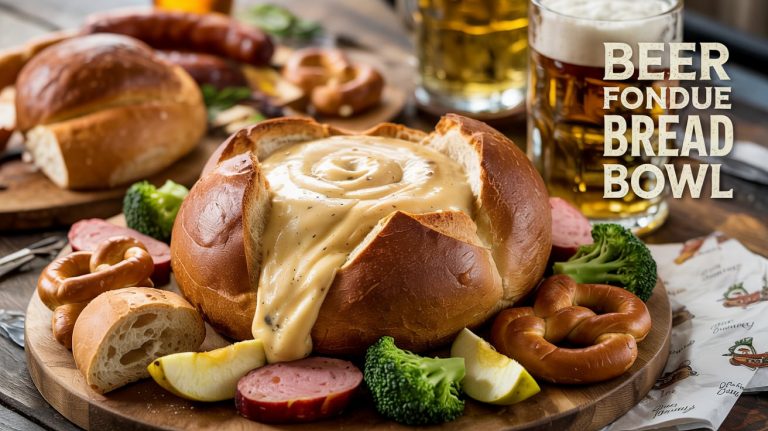 Beer Fondue Bread Bowl: Hot, Gooey, and Served in a Loaf