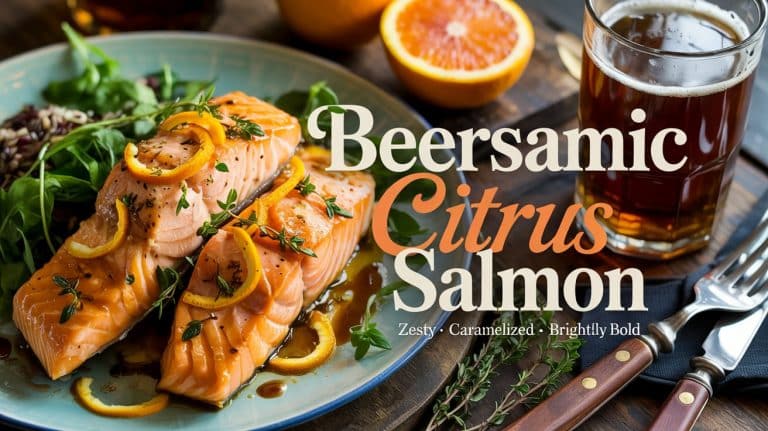 Beersamic Glazed Citrus Salmon: Zesty, Malty, and Glazed With Beer-Infused Balsamic Boldness