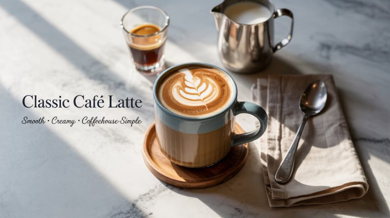 Classic Café Latte ☕ Silky, Balanced, and Built on Bold Espresso Flavor