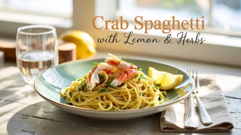 Crab Spaghetti with Lemon & Herbs 🦀🍋 Bright, Delicate, and Packed With Fresh Coastal Flavor