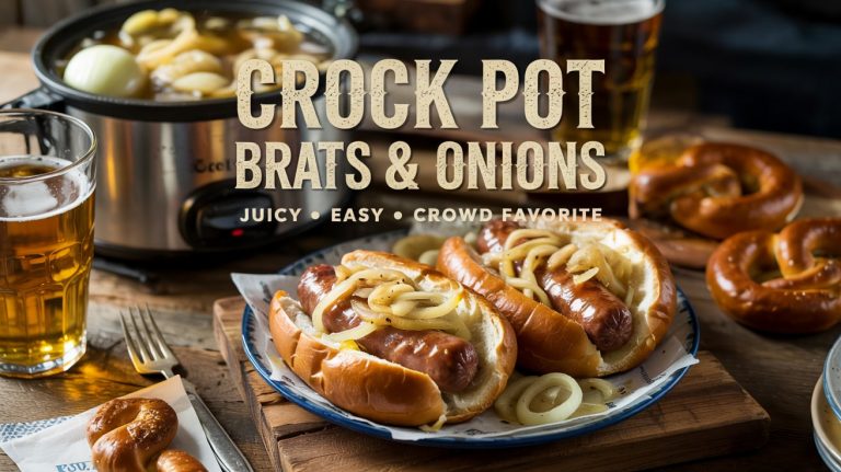 Crock Pot Beer Brats & Onions: Juicy, Malty, and Loaded with Slow-Cooked Flavor