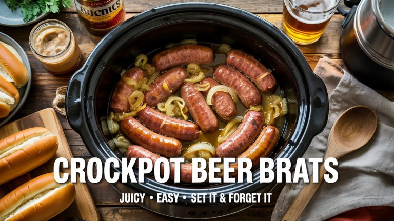 Crockpot Beer Brats: Juicy, Slow-Cooked, and Soaked in Malty Onion Magic