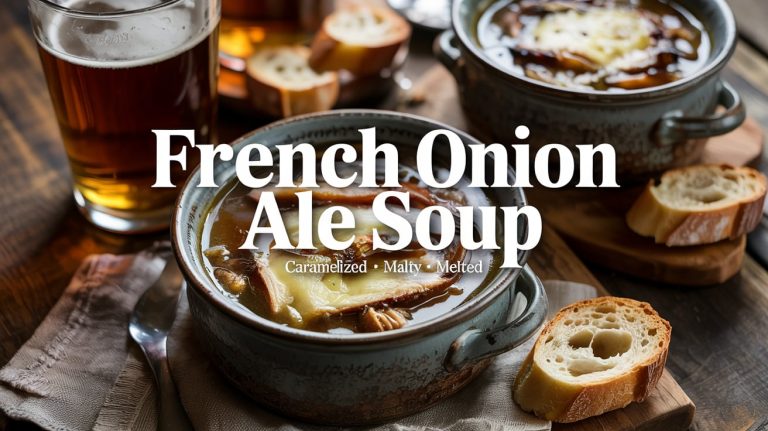 French Onion Ale Soup: Deep, Rich, and Bathed in Beer and Cheese