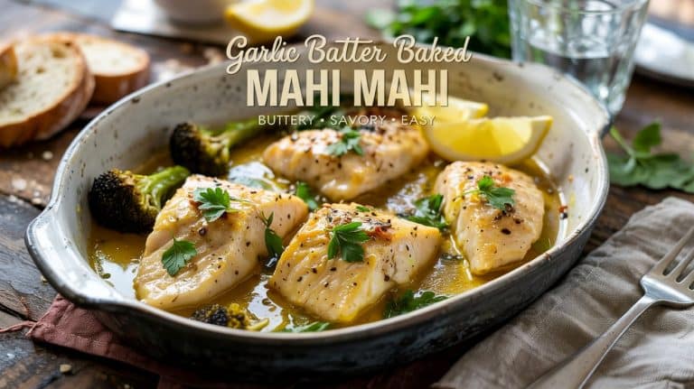 Garlic Butter Baked Mahi Mahi 🧄🐟🍋 Tender, Flaky, and Bursting With Flavor
