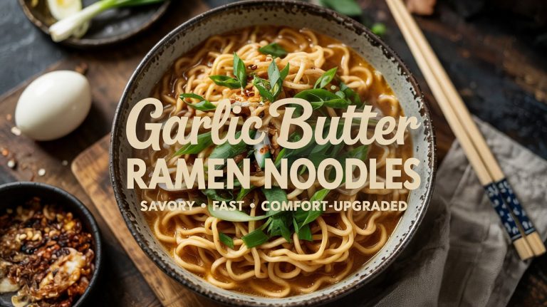 Garlic Butter Ramen Noodles 🍜🧄🧈 Fast, Savory, and Utterly Addictive With Golden Garlic Butter and Umami-Packed Sauce in Every Bite
