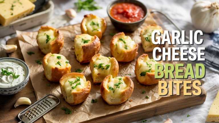 Garlic Cheese Bread Bites 🧄🧀🍞 Crispy, Cheesy, and Packed With Buttery Garlic Flavor in Every Pull-Apart Piece