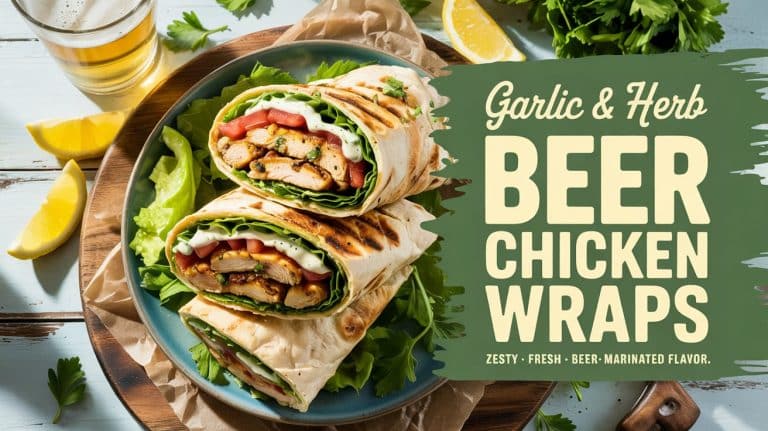 Garlic & Herb Beer Chicken Wraps: Juicy, Bright, and Wrapped in Brew-Soaked Flavor