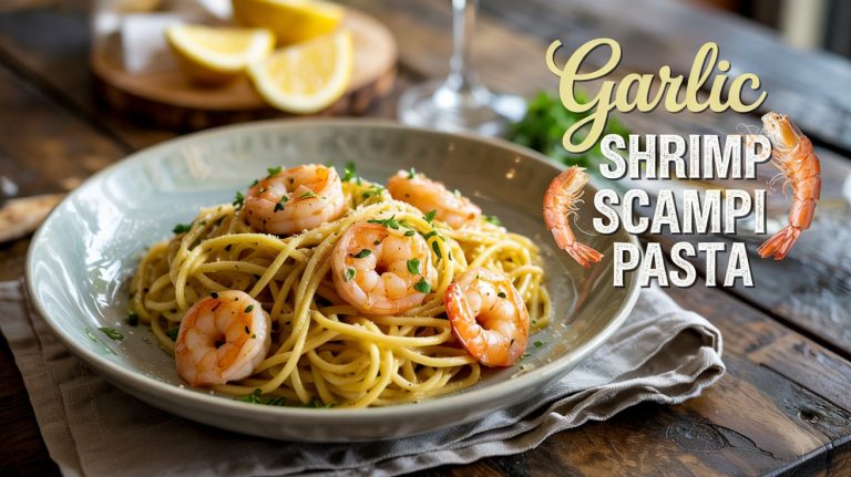 Garlic Shrimp Scampi Pasta 🧄🍤🍋🍝 Buttery, Bright, and Brimming With Garlic, Lemon, and Wine-Glazed Shrimp