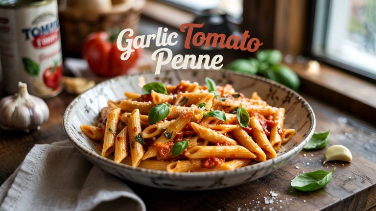 Garlic Tomato Penne 🧄🍅🌿🍝 Bold, Simple, and Packed With Garlic in a Silky Tomato Sauce