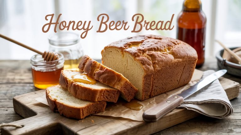 Honey Beer Bread 🍯🍺 Slightly Sweet, Malty, and Ready in Under an Hour — No Yeast Required