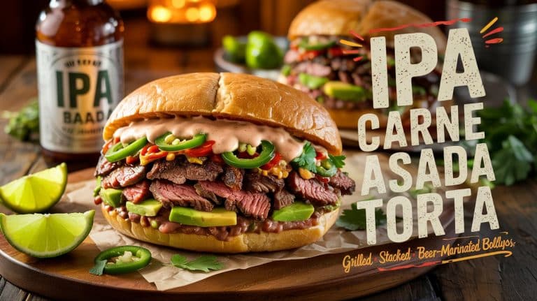 IPA Carne Asada Torta: Bold, Citrusy, and Stacked With Hop-Soaked Steak Power