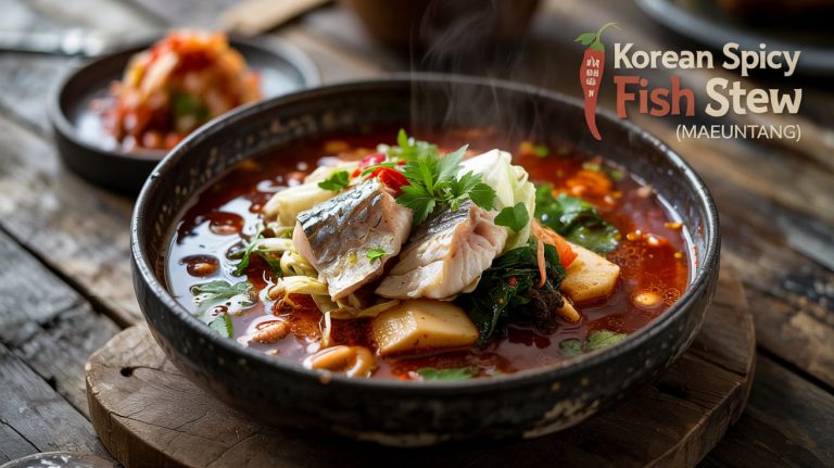 Korean Spicy Fish Stew (Maeuntang) 🐟🌶🇰🇷 Bracing Chili Heat, Clear Broth, and Clean Seafood Depth With a Fermented Backbone