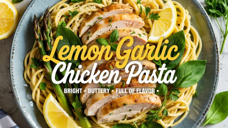 Lemon Garlic Chicken Pasta 🍋🧄🍗🍝 Bright, Buttery, and Loaded With Garlicky Chicken and a Fresh Citrus Kick