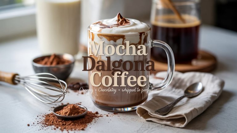 Mocha Dalgona Coffee: Frothy, Chocolaty, and Caffeinated 🍫☕