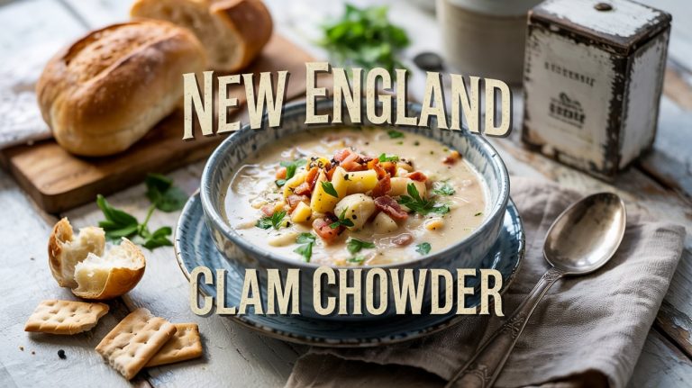 New England Clam Chowder 🥣🦪 Creamy, Briny, and Loaded With Tender Clams and Potatoes