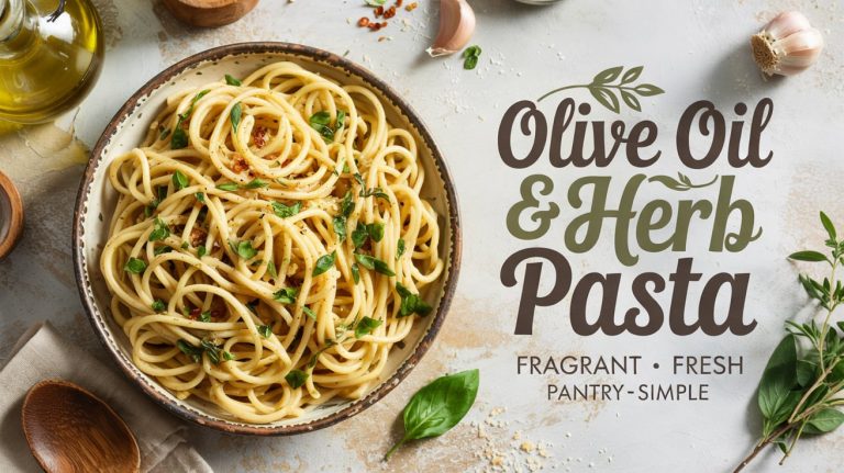 Olive Oil & Herb Pasta 🫒🌿🧄🍝 Light, Fragrant, and Comforting With Bold Garlic and Garden-Fresh Herbs