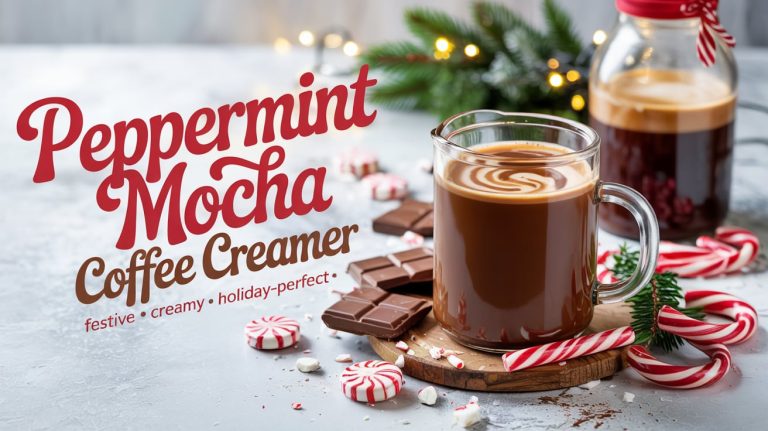 Peppermint Mocha Coffee Creamer 🍬☕ Cool, Chocolaty, and Festively Creamy
