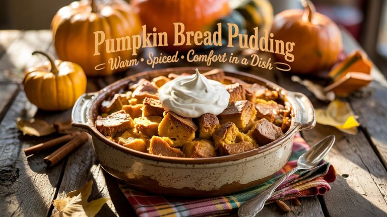 Pumpkin Bread Pudding 🎃🍞🍮 Warm, Spiced, and Comfort in Every Bite