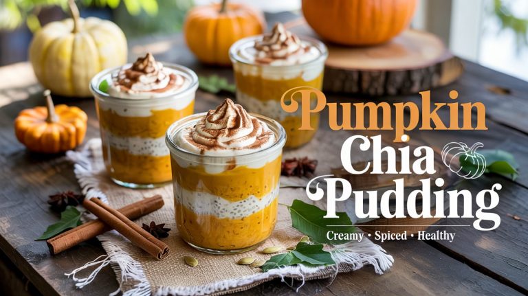 Pumpkin Chia Pudding 🎃🥄🍂 Creamy, Spiced, and Naturally Sweetened