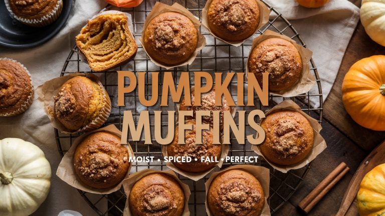 Pumpkin Muffins 🎃🧁🍂 Soft, Spiced, and Perfect for Cozy Fall Mornings