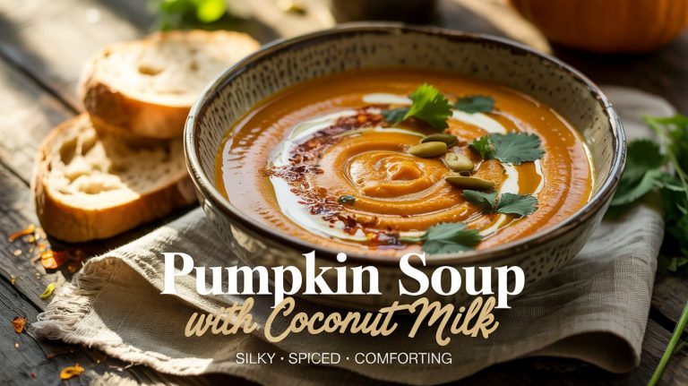 Pumpkin Soup with Coconut Milk 🎃🥥🥣 Silky, Comforting, and Naturally Dairy-Free