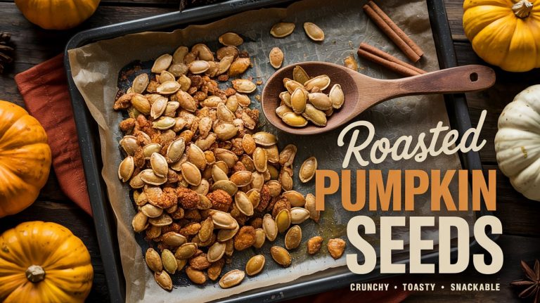 Roasted Pumpkin Seeds 🎃🌰🥨 Crispy, Golden, and Perfectly Seasoned for Snacking