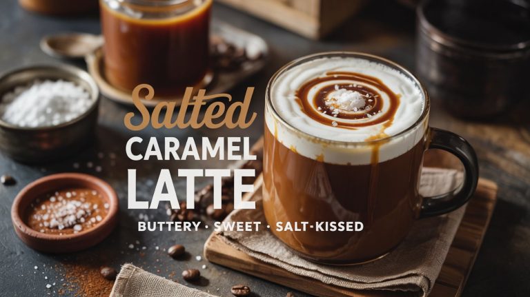 Salted Caramel Latte 🧂🍬 Sweet, Buttery, and Balanced With a Salty Kick