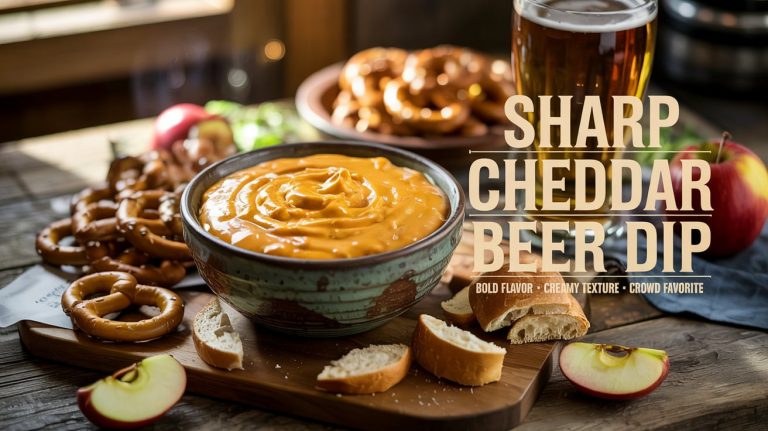 Sharp Cheddar Cheese Beer Dip: Tangy, Velvety, and Packed With Bold Beer & Cheese Bite