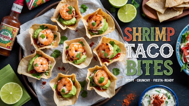 Shrimp Taco Bites 🌮🍤🌶️🥑 Zesty, Crunchy, and Packed With Shrimp, Slaw, and Creamy Heat in Every Bite