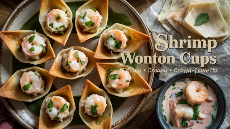 Shrimp Wonton Cups 🦐🥟🌿🔥 Crispy, Creamy, and Packed With Bold Shrimp Flavor in a Golden Crunchy Cup