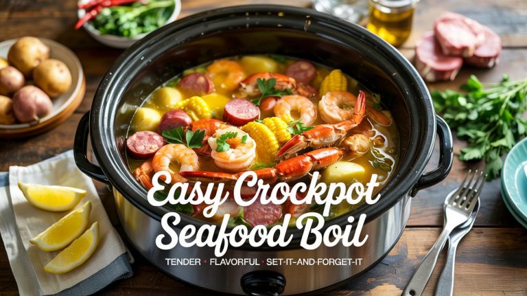 Slow Cooker Seafood Boil (Crockpot Style) 🐢🦐 Low and Slow, Buttery and Bold — Boil Flavor Without the Rush