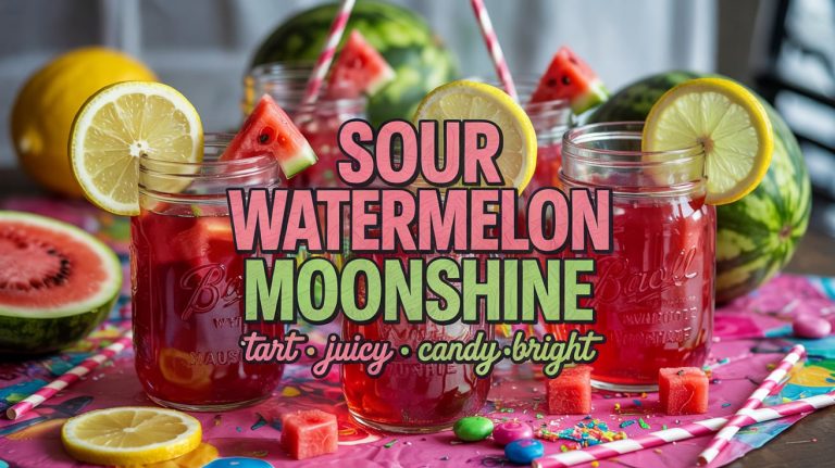 🍉🍋🍶 Sour Watermelon Moonshine – Tart, Juicy & Candy-Bright