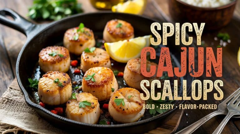 Spicy Cajun Scallops 🌶️🦪🔥 Bold, Zesty, and Packed With Southern Heat