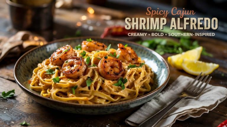 Spicy Cajun Shrimp Alfredo 🍤🔥 Creamy, Fiery, and Loaded With Southern Flavor in Every Bite