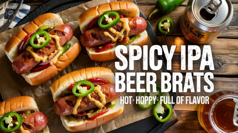 Spicy IPA Beer Brats: Bold, Juicy, and Glazed With Hop Heat and Fire