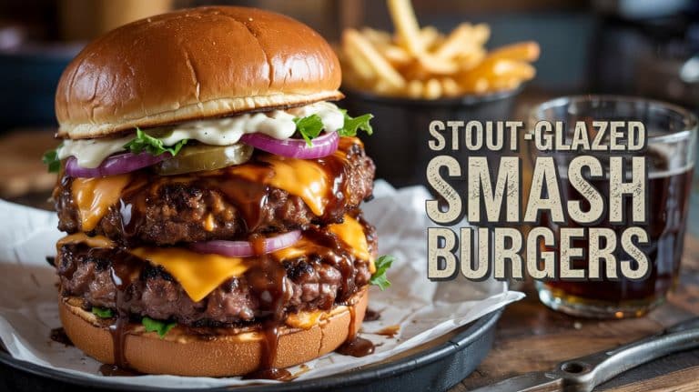 Stout-Glazed Smash Burgers: Crispy, Juicy, and Lacquered With Dark Beer Brilliance