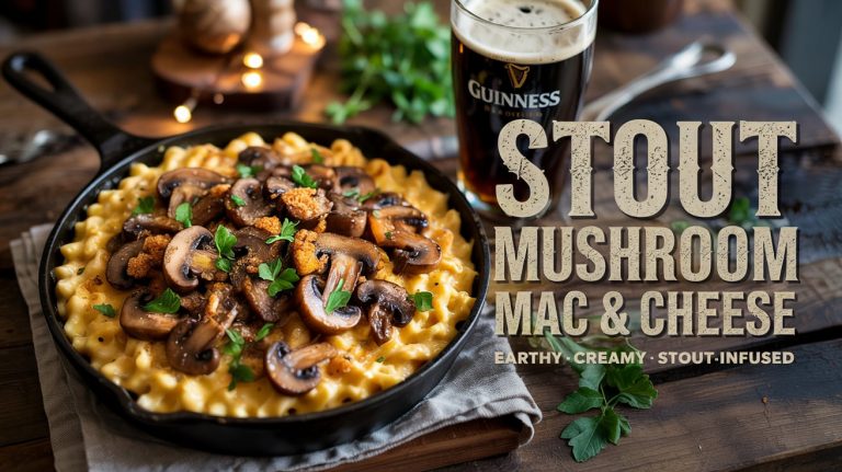 Stout Mushroom Mac & Cheese: Earthy, Creamy, and Dripping with Stout & Umami