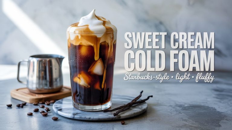 Sweet Cream Cold Foam 🫘☁️ (Starbucks Style) Light, Frothy, and Gently Sweet