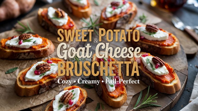 Sweet Potato & Goat Cheese Bruschetta 🍠🧀🍯🥖 Creamy, Roasty, and Sweet-Savory With Tangy Goat Cheese and Warm Spice
