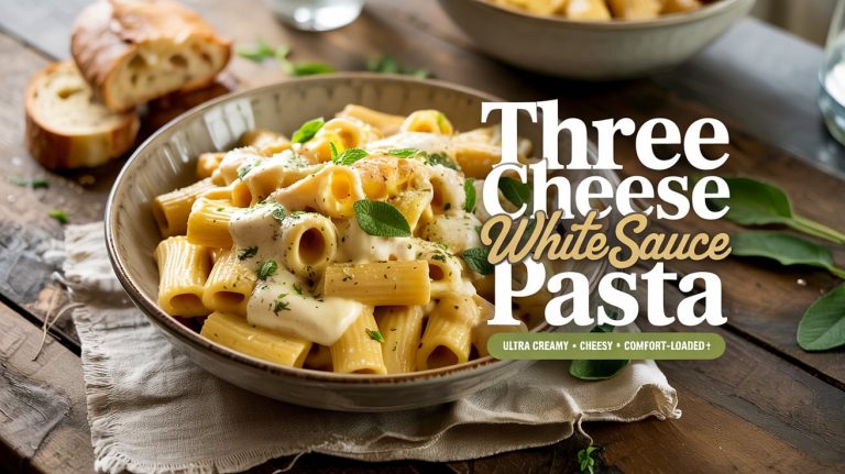 Three Cheese White Sauce Pasta 🧀🧈🥛🔥 Ultra-Creamy, Buttery, and Packed With Layered Cheese Flavor
