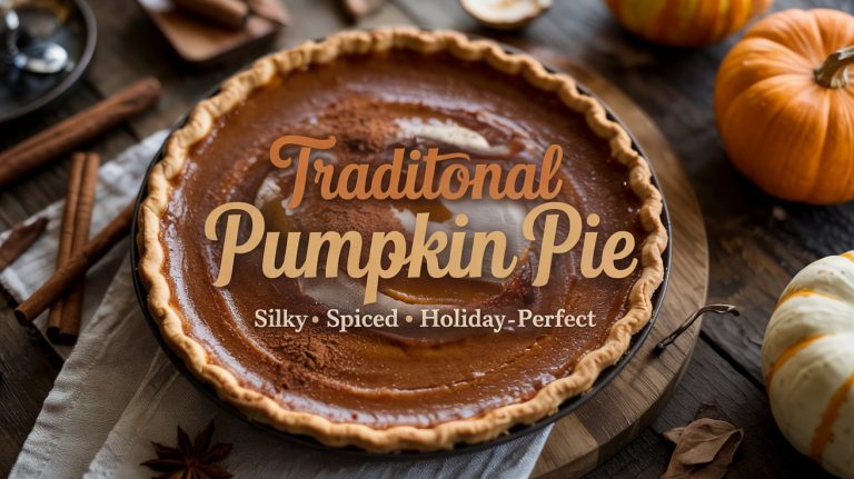 Traditional Pumpkin Pie 🎃🥧🍂 Classic, Creamy, and Spiced Just Right for the Holidays