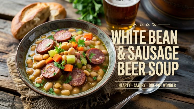 White Bean & Sausage Beer Soup: Savory, Hearty, and Brewed for Comfort