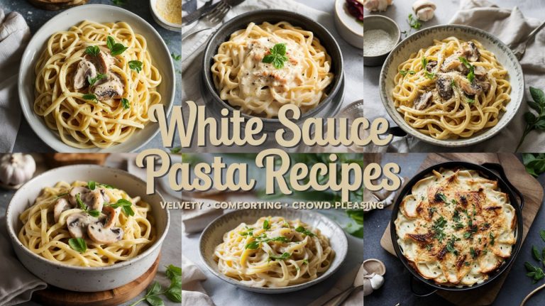 White Sauce Pasta Recipes 🥛 Creamy, Cheesy & Ultra-Comforting